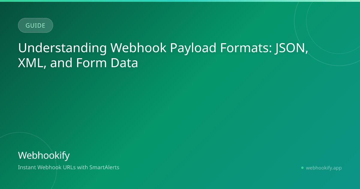 Understanding Webhook Payload Formats: JSON, XML, and Form Data ...