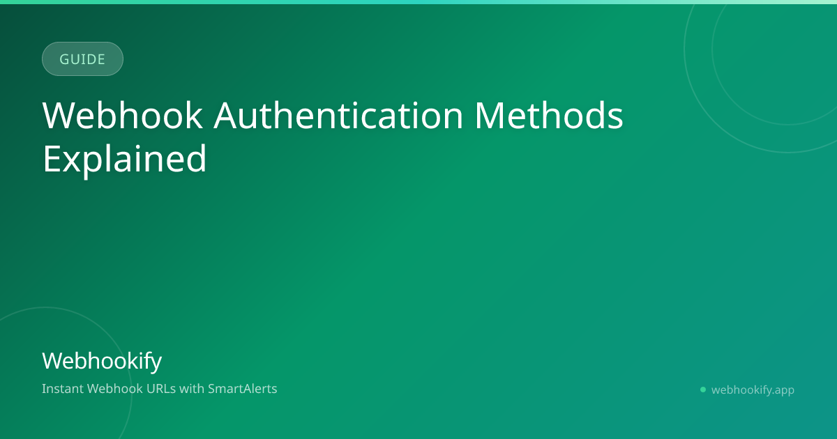 Webhook Authentication Methods Explained - Webhookify | Webhookify